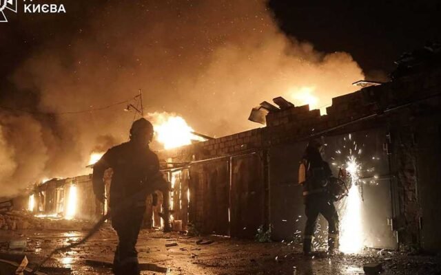 Kyiv missile strike damage